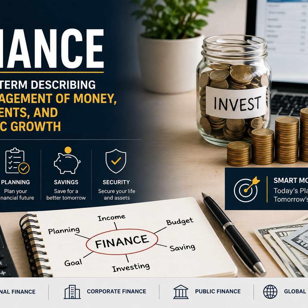 Finance is a broad term describing money management and investments